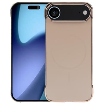 Противоударный чехол Electroplating Frameless Frosted Anti-Glare PC MagSafe для iPhone Air - Desert Gold