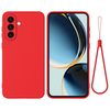 Силиконовый чехол Solid Color Liquid Silicone для Samsung Galaxy A57 5G — красный