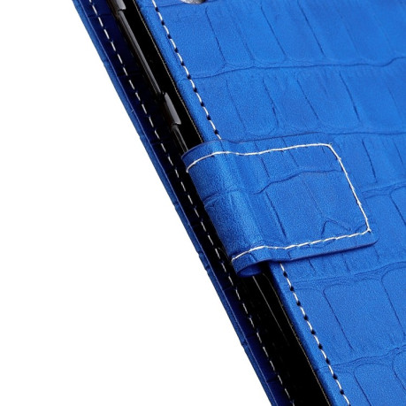 Чехол-книжка Magnetic Crocodile Texture на Xiaomi Mi 11T / 11T Pro - синий