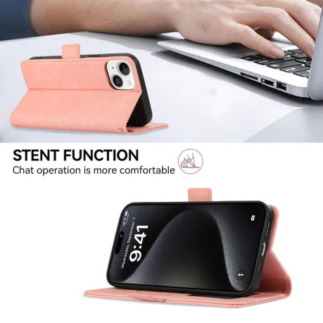 Чехол-книжка ABEEL Color Block Magnetic RFID Leather для Xiaomi Poco X7 Pro - розовый