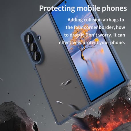 Чохол Fan Dun Series гібрид з Magsafe на Samsung Galaxy Fold7 5G - синій