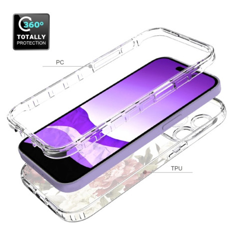 Протиударний чохол Transparent Painted для iPhone 14 Pro - Rose