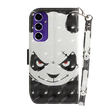 Чехол-книжка Crystal 3D Shockproof Protective Leather для Samsung Galaxy S24 FE 5G - Bear