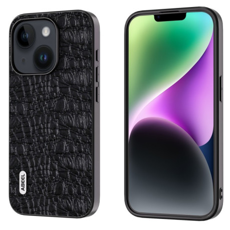 Чохол ABEEL Genuine Leather Canopy для iPhone 15 Plus black - чорний