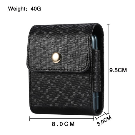 Чохол сумка Checkered Texture Waist для Samsung Galaxy Z Flip3 5G - чорний