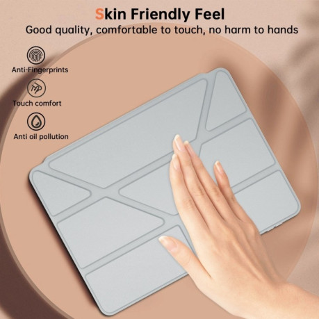 Чехол-книжка Clear Acrylic Demation Leather для Xiaomi Pad 7 / 7 Pro - серый