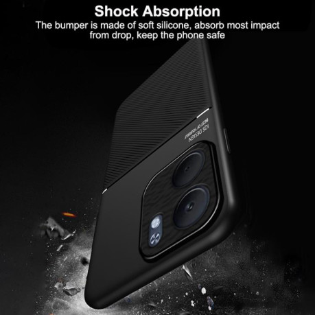 Чоловічий протиударний чохол Tilt Strip Grain на OPPO A5x 5G Global - синій