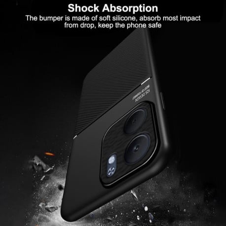 Чоловічий протиударний чохол Tilt Strip Grain на OPPO A5x 5G Global - червоний