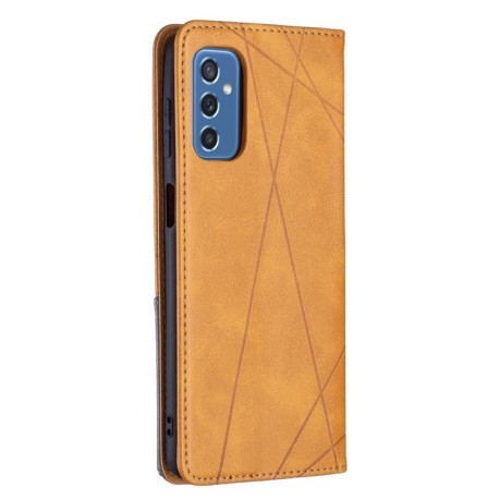 Чохол-книга Rhombus Texture для Samsung Galaxy M52 5G - жовтий