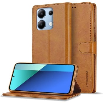 Чохол книжка LCIMEEKE Calf Texture на Xiaomi Redmi Note 14S/ 13 Pro 4G / POCO M6 Pro 4G  - коричневий
