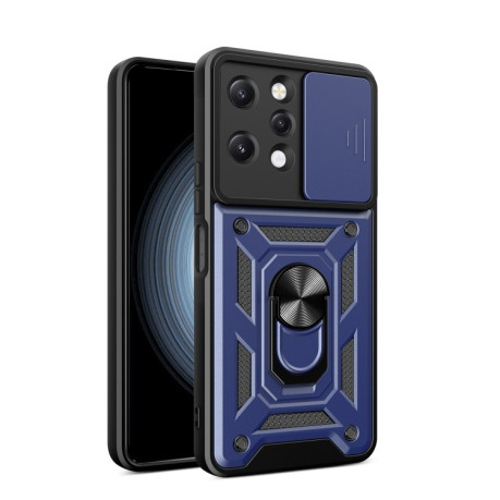 Противоударный чехол Camera Sliding для Xiaomi Redmi 12  - синий