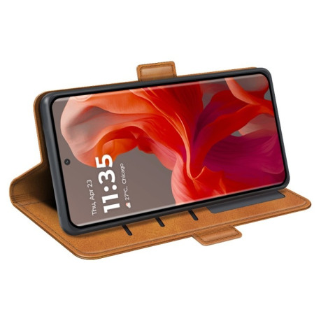 Чохол-книжка Dual-side Magnetic Buckle для Motorola Moto G85 5G - жовтий