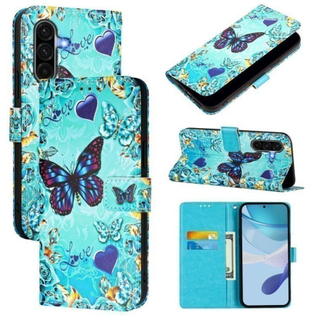 Чохол-книжка Colored Drawing Pattern Plain Weave Leather  для Samsung Galaxy A56 5G - Love Butterfly