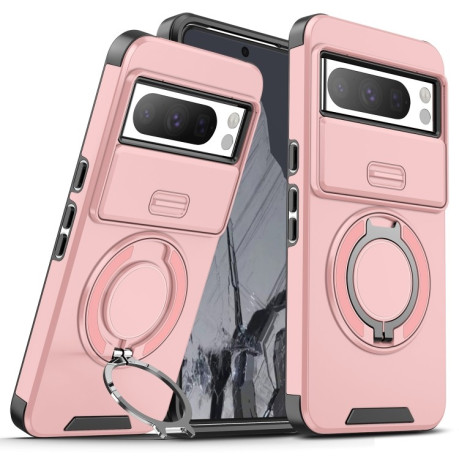 Протиударний чохол Sliding Camshield Ring Holder для Google Pixel 8 Pro - рожевий
