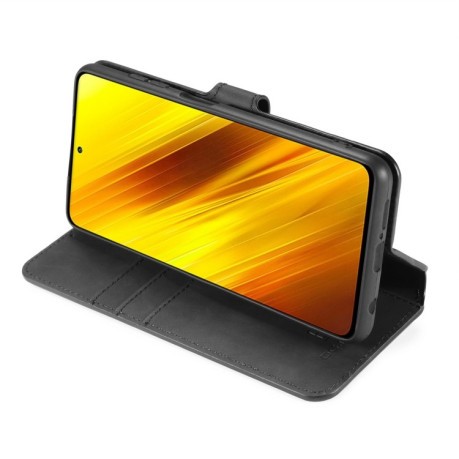 Чехол-книжка DG.MING Retro Oil Side на Xiaomi Poco X3 / Poco X3 Pro - черный