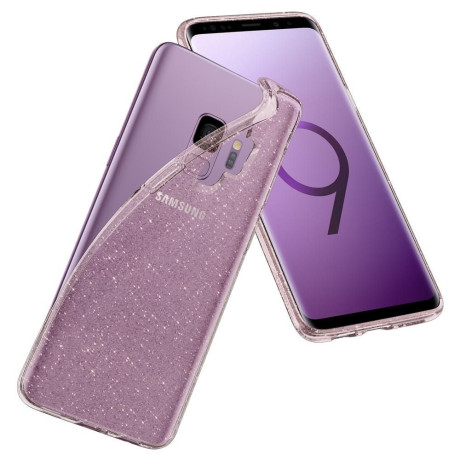 Оригінальний чохол Spigen Liquid Crystal Samsung Galaxy S9 Glitter Rose Quartz