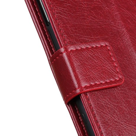 Чехол-книжка Copper Buckle Nappa Texture на Xiaomi Redmi 9T - красный