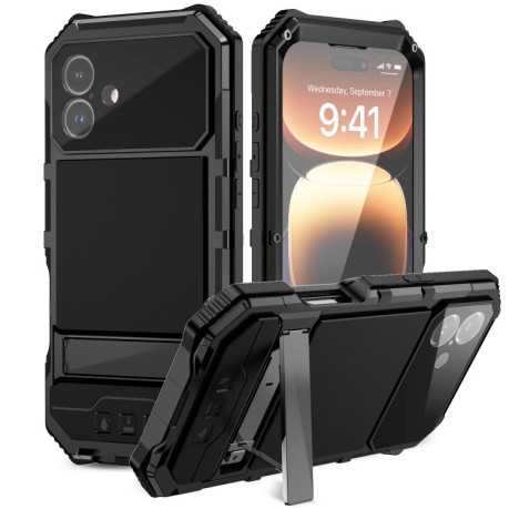Противоударный чехол R-JUST Life Waterproof для iPhone 16 Plus - черный