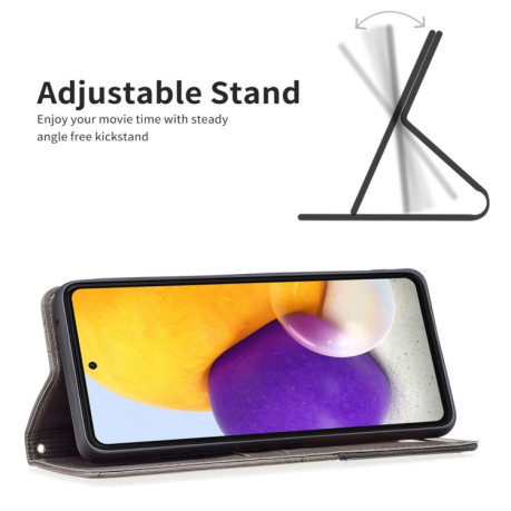 Чохол-книжка Rhombus Texture для Samsung Galaxy A73 5G - сірий