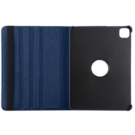 Кожаный чехол Litchi Texture 360 Rotating на iPad Air 4 10.9 2020/Pro 11 2021/2020/2018 - темно-синий