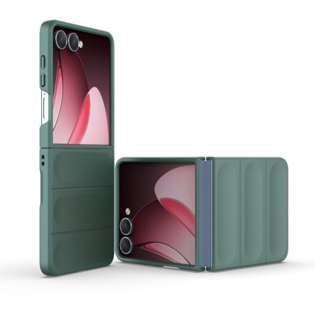 Силіконовий чохол Magic Flannel для Samsung Galaxy Flip 7 5G - зелений