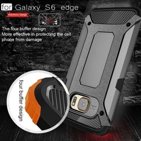 Противоударный Чехол Rugged Armor Grey для Samsung Galaxy S6 Edge / G925