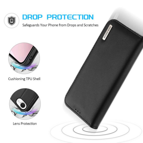 Шкіряний чохол-книжка DUX DUCIS Hivo Series для iPhone 16e - чорний
