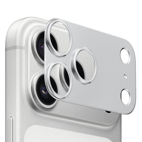 Защита камеры XDCASE Titanium Alloy Hollow Camera Lens на iPhone 17 Pro Max - серебристый