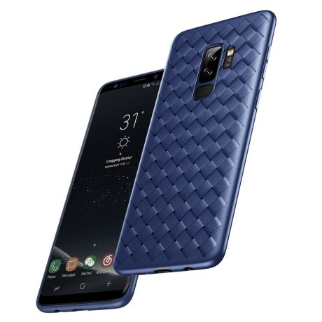 Ультратонкий Чехол Baseus Weave Texture на Samsung Galaxy S9+Plus (G965) - синий
