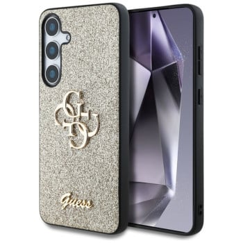 Оригінальний чохол Guess Big 4G Metal Logo Fixed Glitter для Samsung Galaxy S25 Plus - Gold