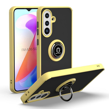 Противоударный чехол Q Shadow 1 Series для Samsung Galaxy A36 5G - желтый