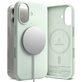Оригинальный силиконовый чехол Ringke Silicone Magnetic с MagSafe на iPhone 17 Pro - Mint