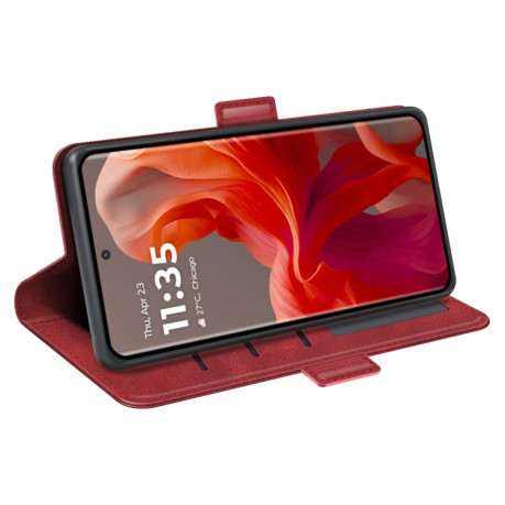 Чохол-книжка Dual-side Magnetic Buckle для Motorola Moto G85 5G - червоний