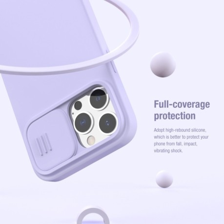 Противоударный чехол NILLKIN CamShield для iPhone 13 Pro - фиолетовый
