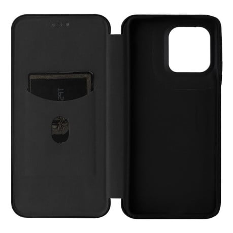 Чохол-книжка Carbon Fiber Texture на Motorola Moto G86 5G - чорний