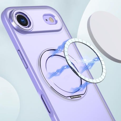 Чехол kalebol с MagSafe и подставкой 360 Metal Ring Holder на iPhone Air  - фиолетовый