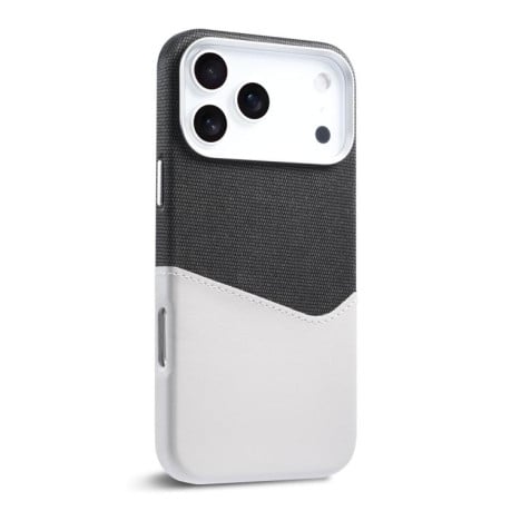 Чехол Kalebol Cloth Textue Stitching Card Slot Magnetic на iPhone 17 Pro Max - серый
