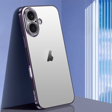 Чохол SULADA Electroplating Frosted TPU на iPhone 16 - фіолетовий