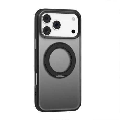 Противоударный чехол Mutural Armor Series MagSafe Magnetic Holder на iPhone 17 Pro Max - черный
