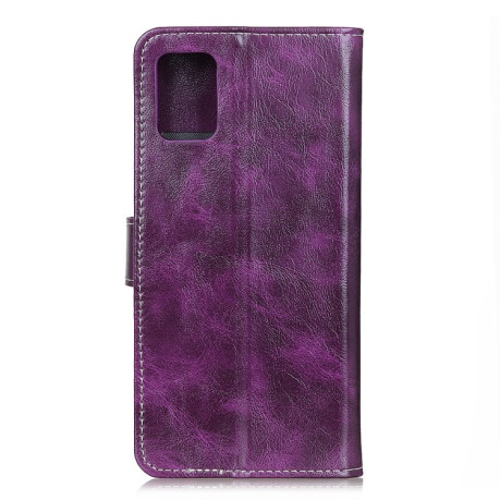 Чехол-книжка Magnetic Retro Crazy Horse Texture на Samsung Galaxy A52/A52s - фиолетовый