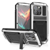 Протиударний металевий чохол R-JUST Dustproof на iPhone 15 Pro Max - сріблястий