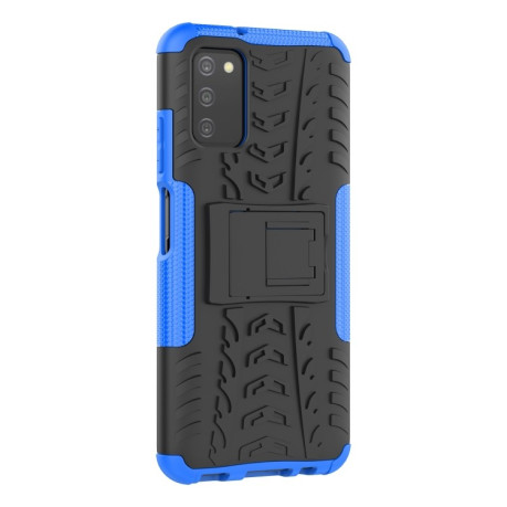 Противоударный чехол Tire Texture на Samsung Galaxy A03S - синий