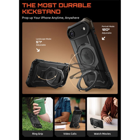 Оригинальный чехол Supcase UB Grip Mag с MagSafe на iPhone Air - Black