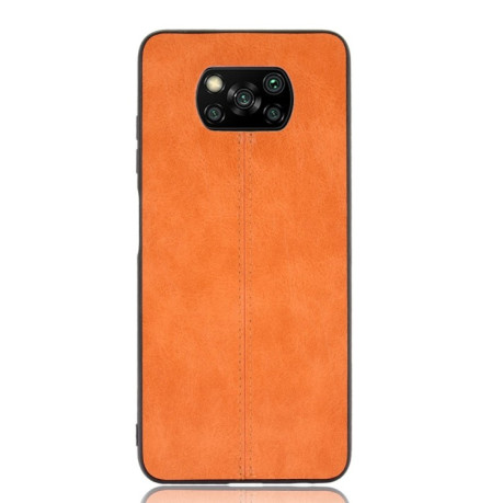 Ударозащитный чехол Sewing Cow Pattern на Xiaomi Poco X3 / Poco X3 Pro - оранжевый