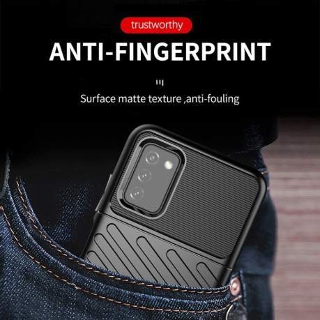 Противоударный чехол Thunderbolt на Samsung Galaxy A03s - черный