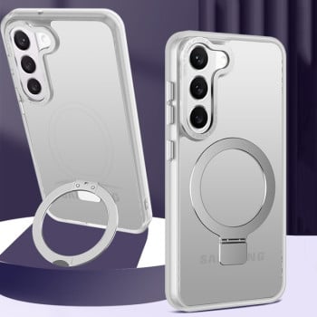 Противоударный чехол Skin Feel MagSafe Magnetic для Samsung Galaxy S23 5G - прозрачный