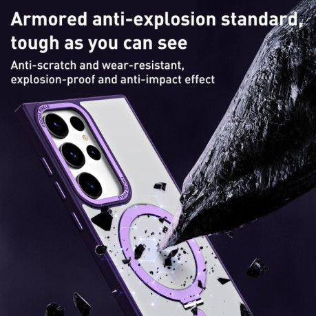 Протиударний чохол Skin Feel MagSafe with Holder для Samsung Galaxy S23 Ultra 5G - чорний