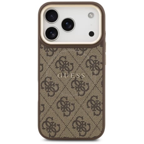 Оригінальний чохол Guess 4G PU Classic Logo з MagSafe на iPhone 17 Pro - Brown