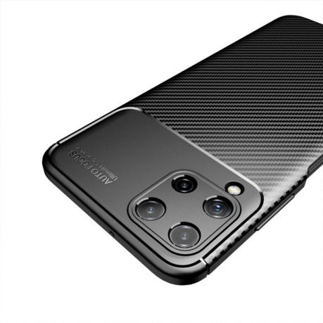 Ударозахисний чохол HMC Carbon Fiber Texture Samsung Galaxy M32/A22 4G - коричневий