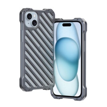 Противоударный чехол R-JUST Breathable для iPhone 15 - серый